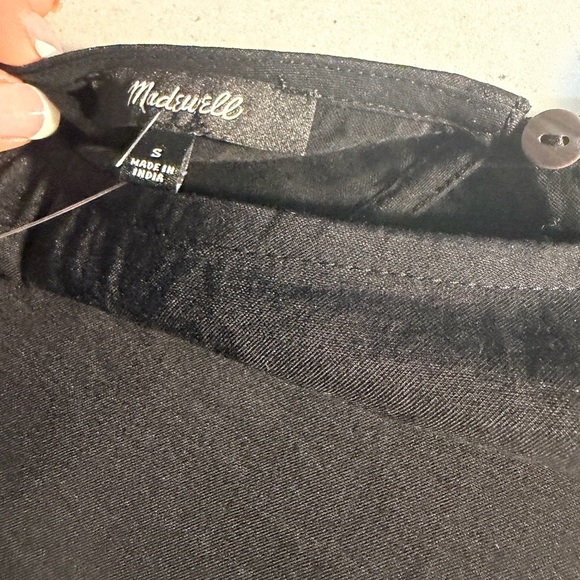 NWT Madewell Long Sleeve Crop Tulip Back Elegant Black Women's Top Small - Picture 9 of 12